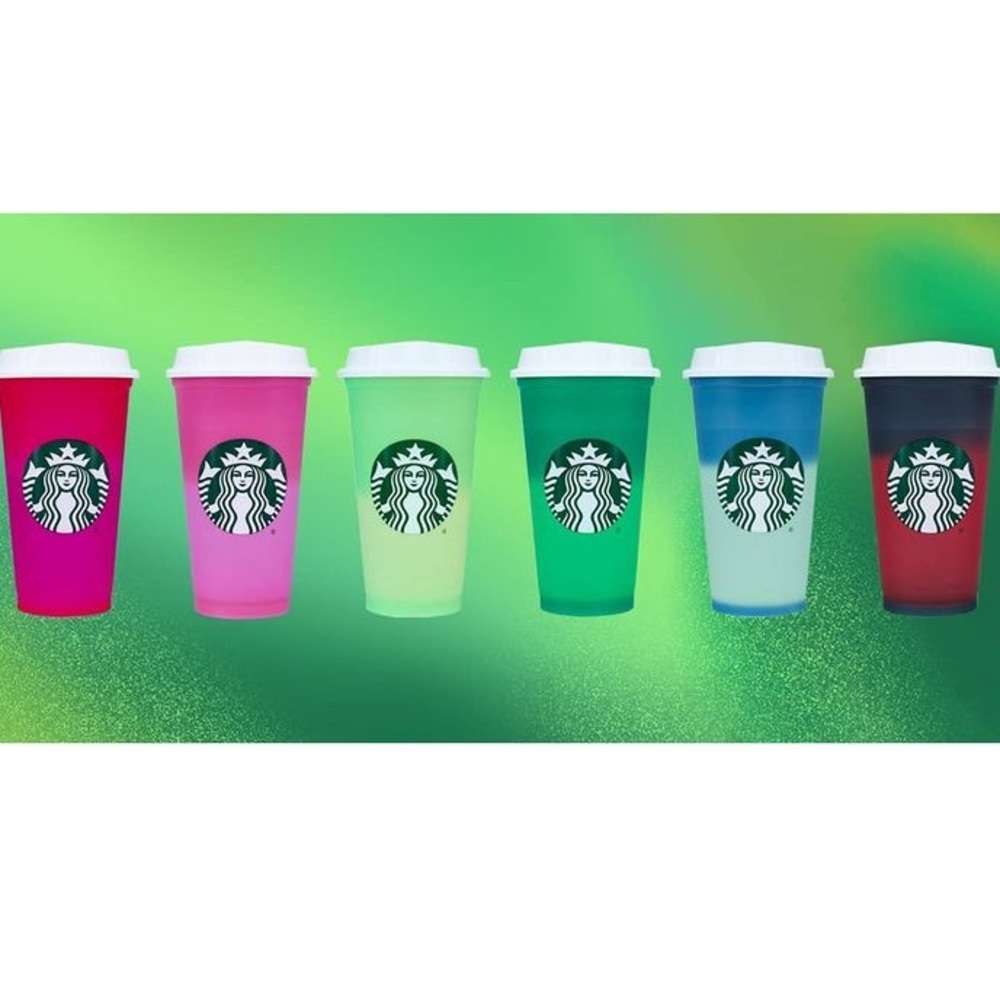 Starbucks Holiday Boxed Set of 6 color changing hot cups